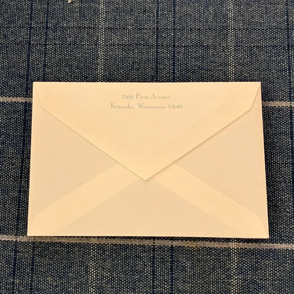 10 White and Blue Envelopes